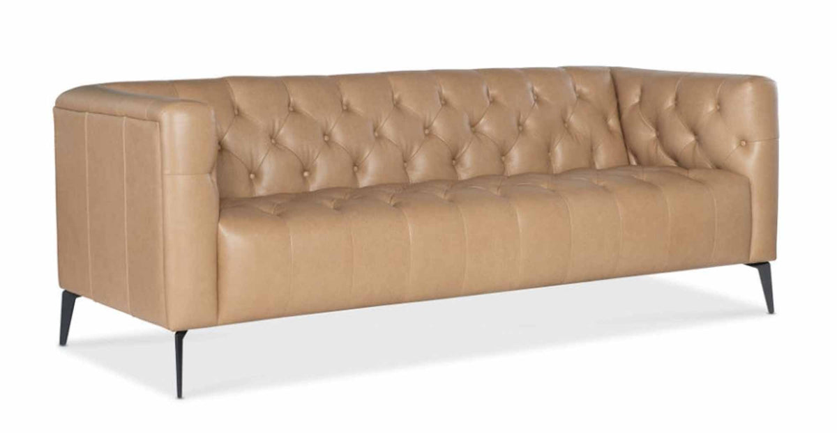 Nicolla Leather Sofa Light Brown - Prioka