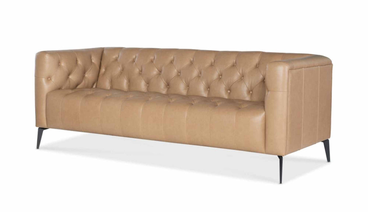 Nicolla Leather Sofa Light Brown - Prioka