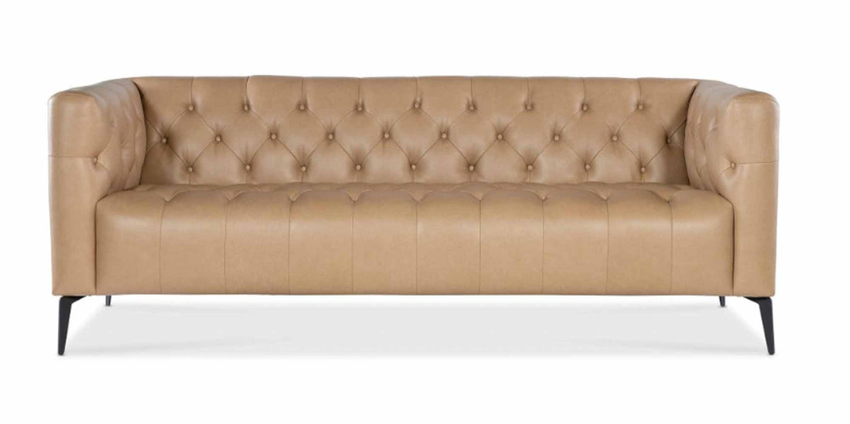 Nicolla Leather Sofa Light Brown - Prioka
