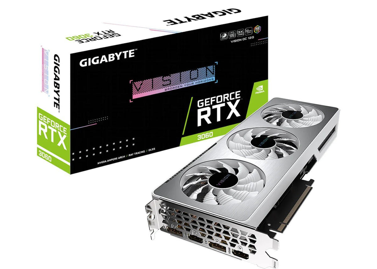 NVIDIA GIGABYTE GeForce RTX 3060 VISION (rev. 2.0) 12G OC LHR Graphics Card (GV-N3060VISION OC-12GD Rev2) - Prioka
