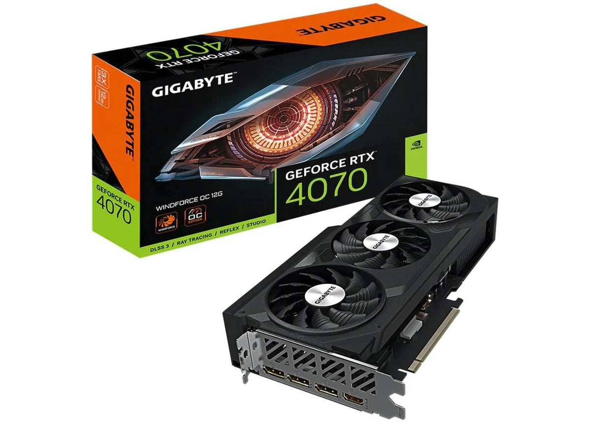 NVIDIA GIGABYTE GeForce RTX 4070 WINDFORCE OC 12G Graphics Card GV-N4070WF3OC-12GD - Prioka