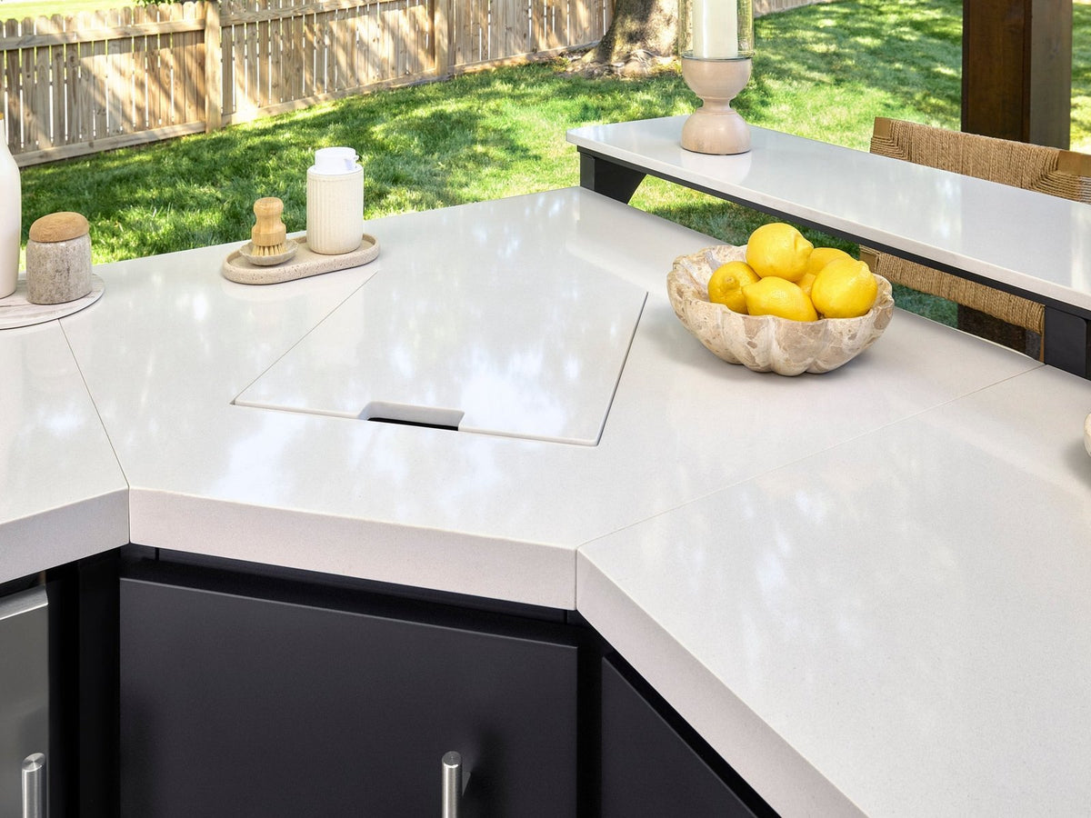 Emory Corner Outdoor Kitchen Island and Bar – Left