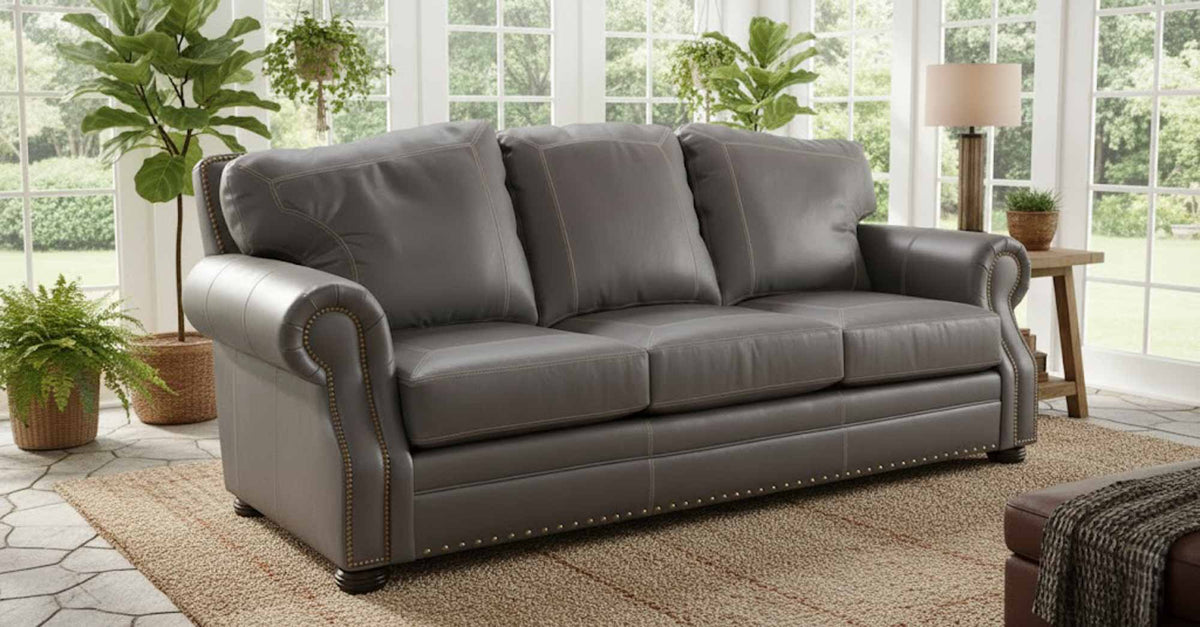 Oklahoma Leather Sofa - Prioka