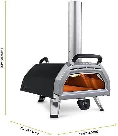 Ooni Karu 16 Multi-Fuel Outdoor Pizza Oven – Wood and Gas Fired Oven – Outdoor Cooking Pizza Oven – Fire and Stonebaked Pizza Ovens for Authentic Homemade Pizzas – Dual Fuel Pizza Makers - Prioka