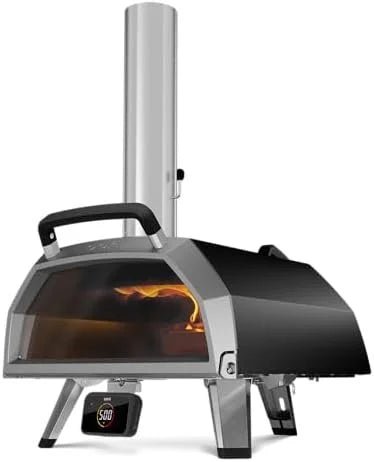Ooni Karu 2 Pro Multi-Fuel Pizza Ovens – Wood and Gas Outdoor Pizza Oven with Pizza Stone & Integrated Thermometer, Pizza Oven Outdoor, Dual Fuel 16 Inch Pizza Maker, Outdoor Cooking Grill - Prioka