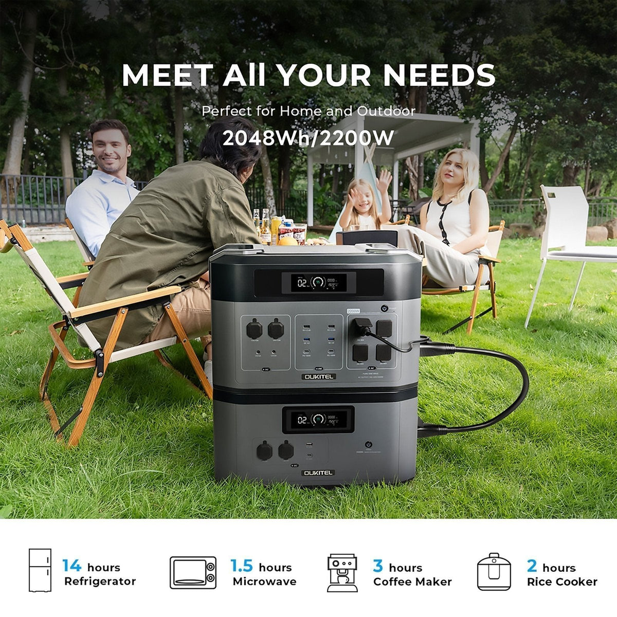 OUKITEL BP2000+400W Solar Generator - Prioka