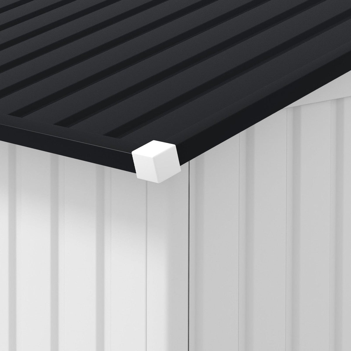 Outsunny Outdoor Storage Shed White 11′ x 13′ Galvanized Steel - Prioka