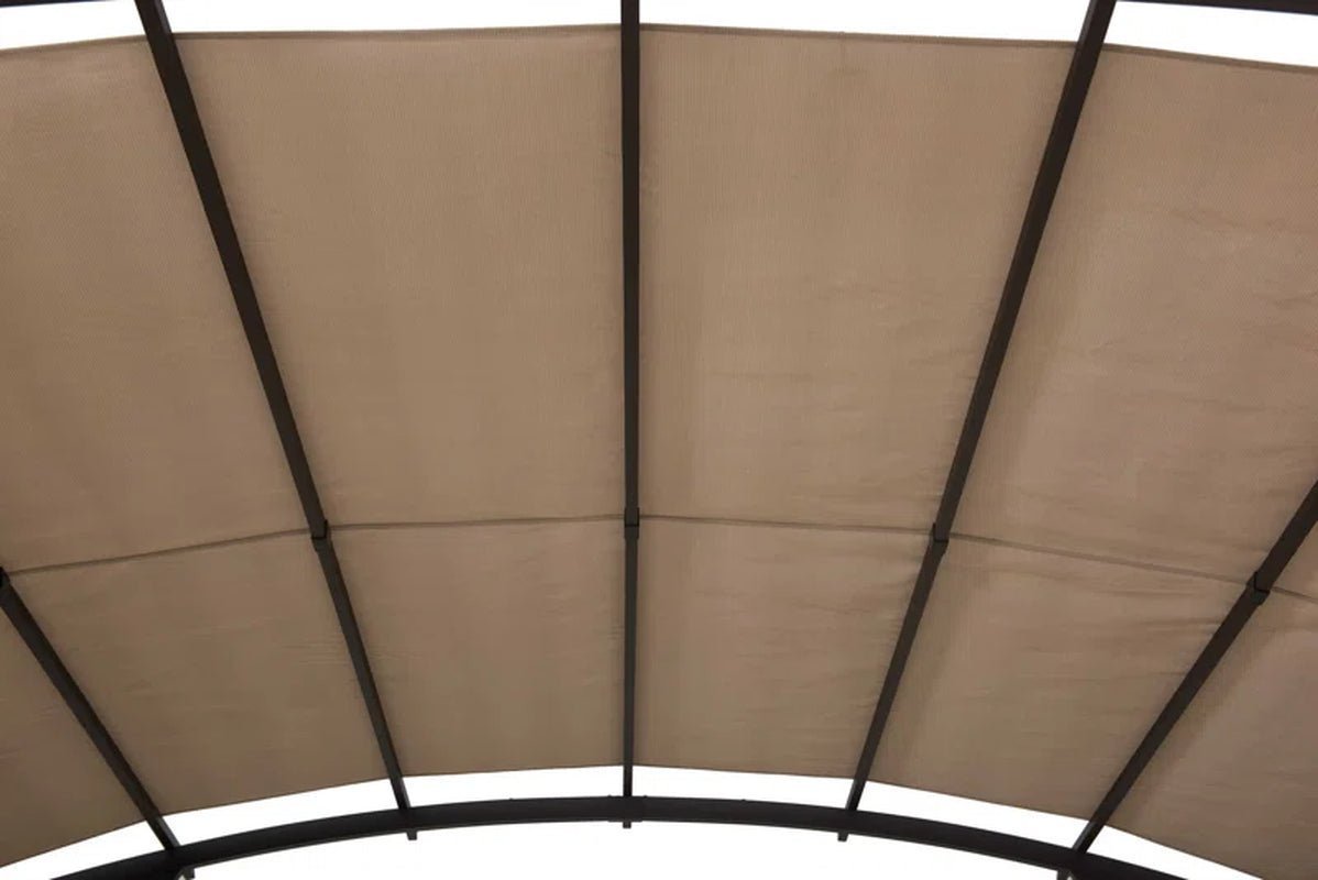 Pergola, Outdoor Steel Arched Pergola with Adjustable Canopy - Prioka
