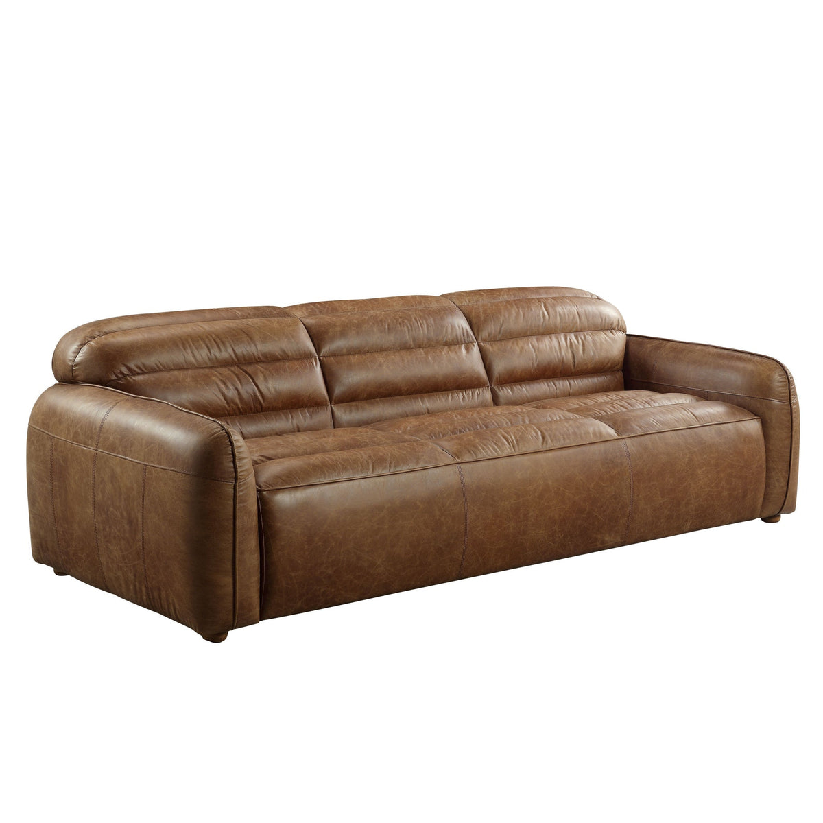Phillips Leather Sofa – Dark Brown - Prioka