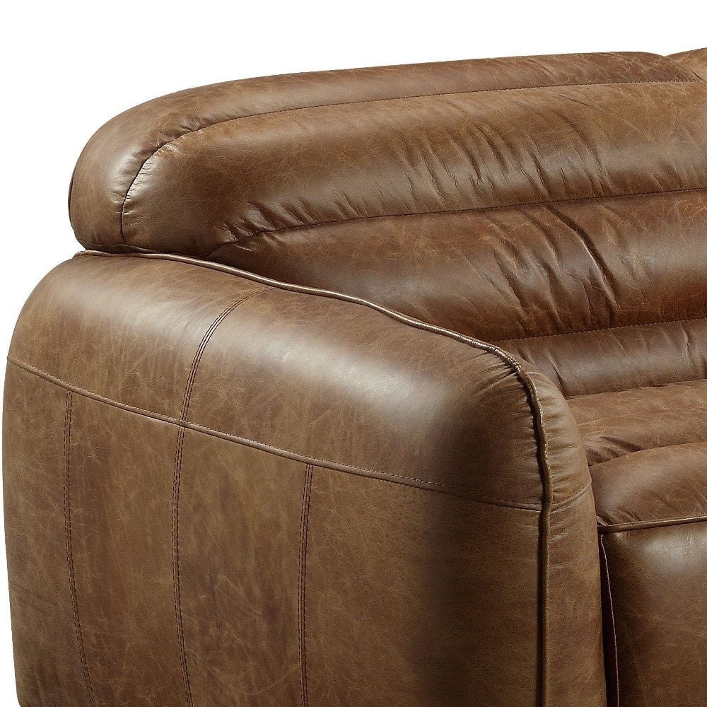 Phillips Leather Sofa – Dark Brown - Prioka