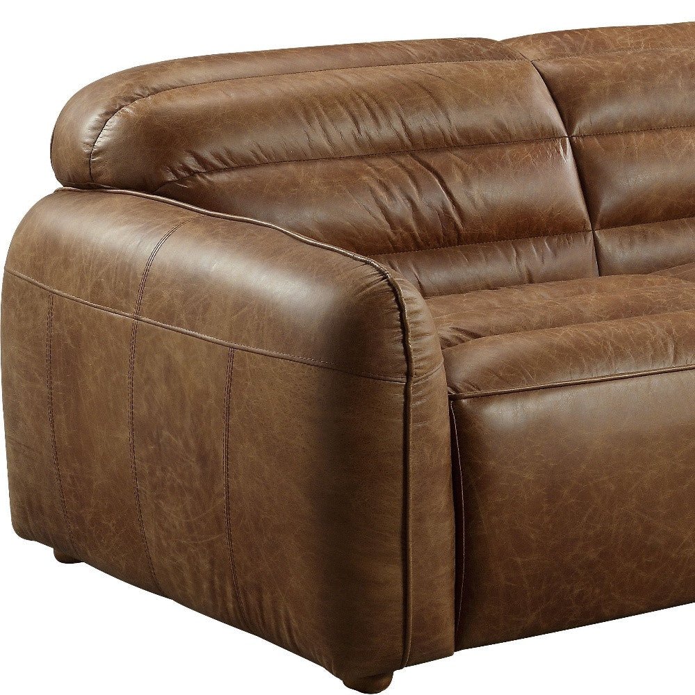 Phillips Leather Sofa – Dark Brown - Prioka
