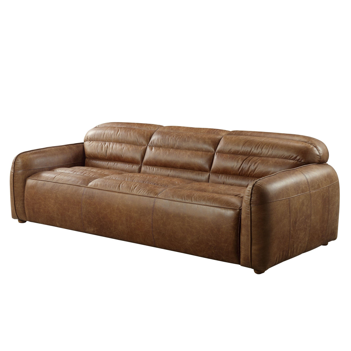 Phillips Leather Sofa – Dark Brown - Prioka