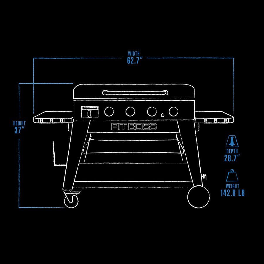 Pit Boss 4-Burner Ultimate Lift-Off Griddle – Versatile and Powerful Outdoor Cooking - Prioka