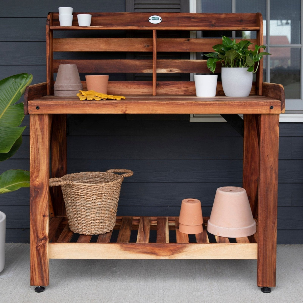 Potting Table/Bench/Serving Bar - Acacia Wood - Prioka