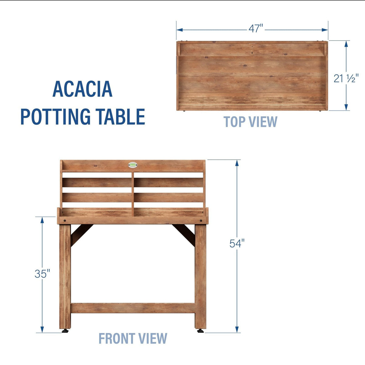 Potting Table/Bench/Serving Bar - Acacia Wood - Prioka