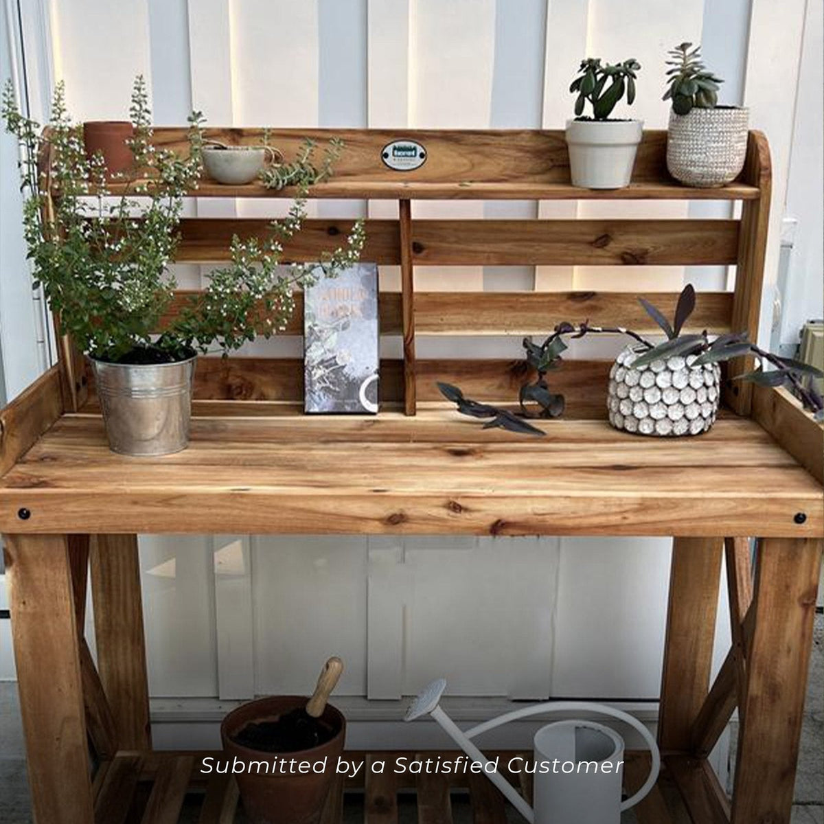 Potting Table/Bench/Serving Bar - Acacia Wood - Prioka