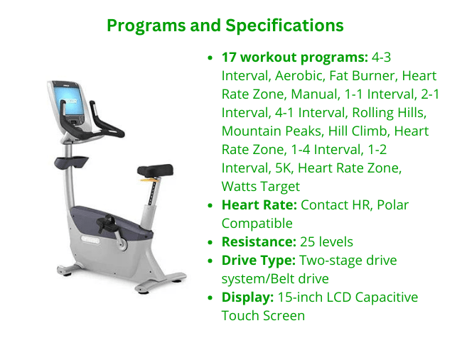 Precor UBK885 Upright Bike - Prioka