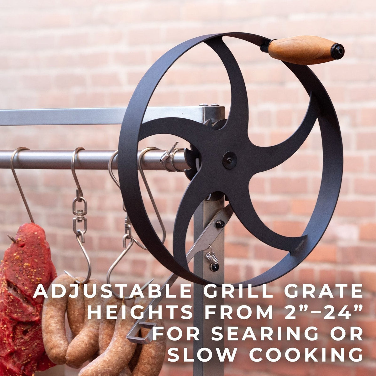 Premium Argentine/Santa Maria BBQ Grill with Wood Fire and Charcoal Grill - Prioka