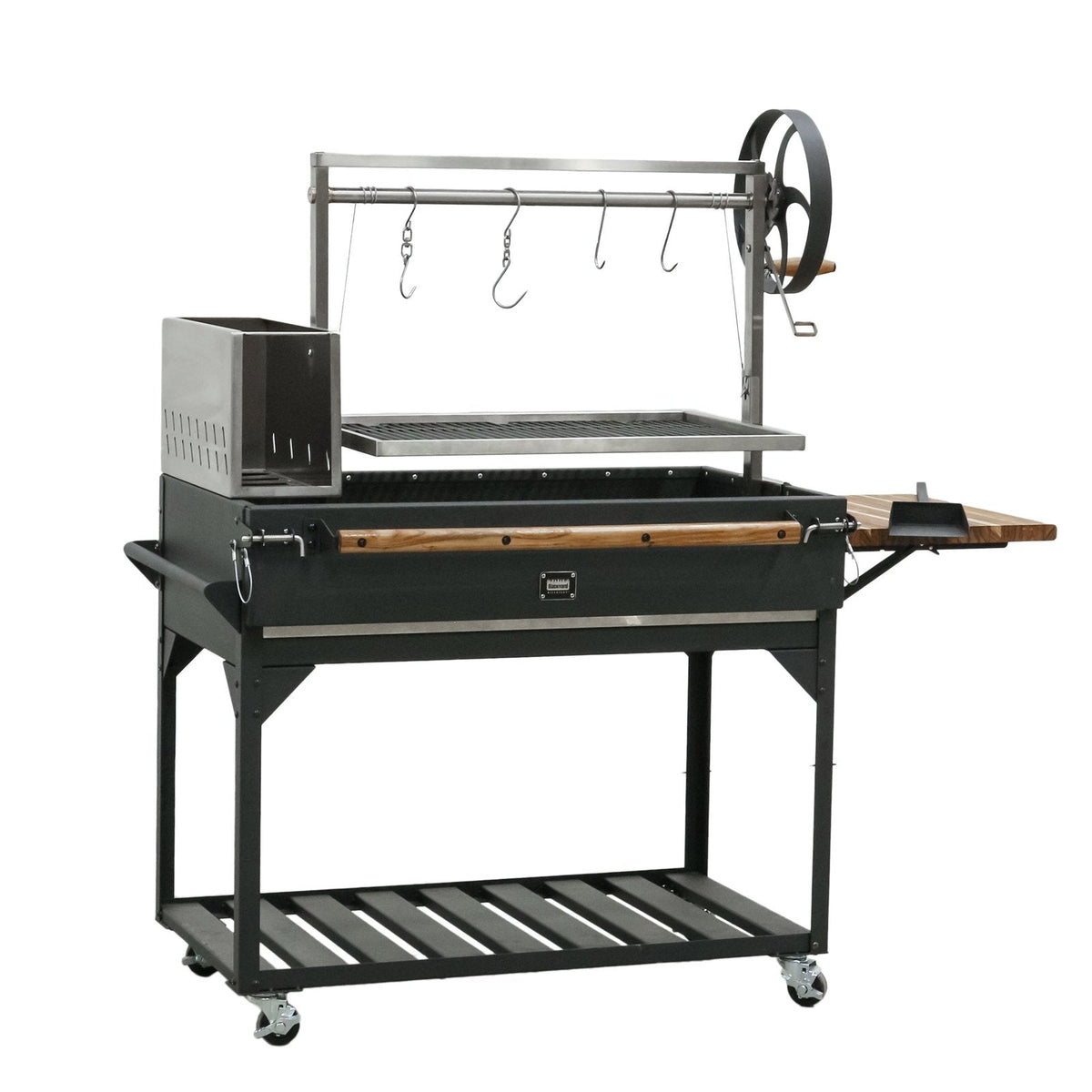 Premium Argentine/Santa Maria BBQ Grill with Wood Fire and Charcoal Grill - Prioka