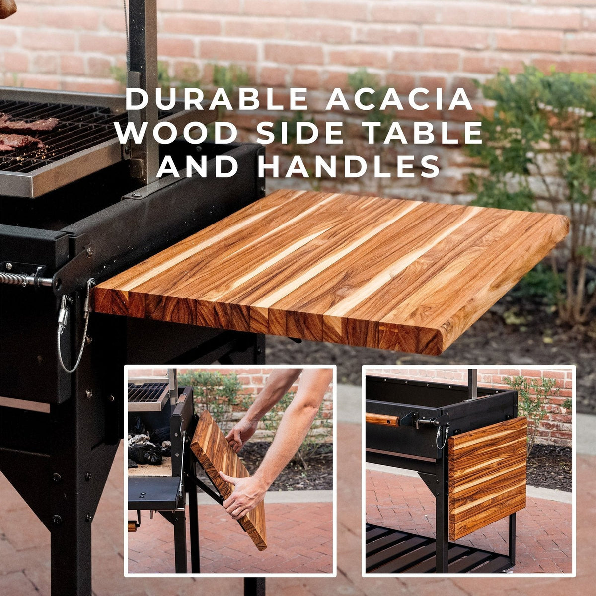 Premium Argentine/Santa Maria BBQ Grill with Wood Fire and Charcoal Grill - Prioka