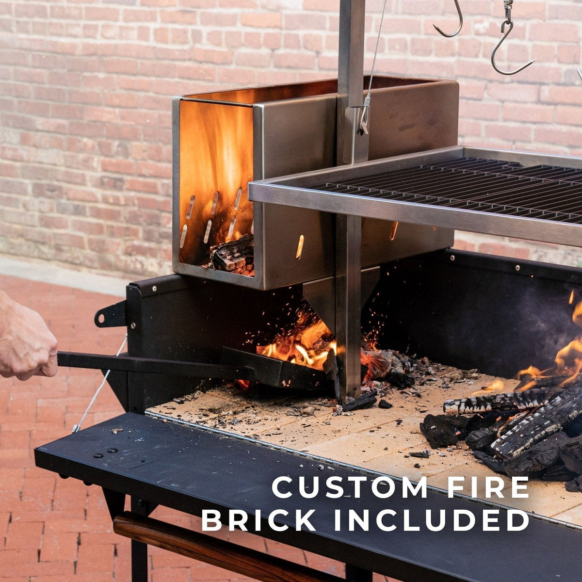 Premium Argentine/Santa Maria BBQ Grill with Wood Fire and Charcoal Grill - Prioka