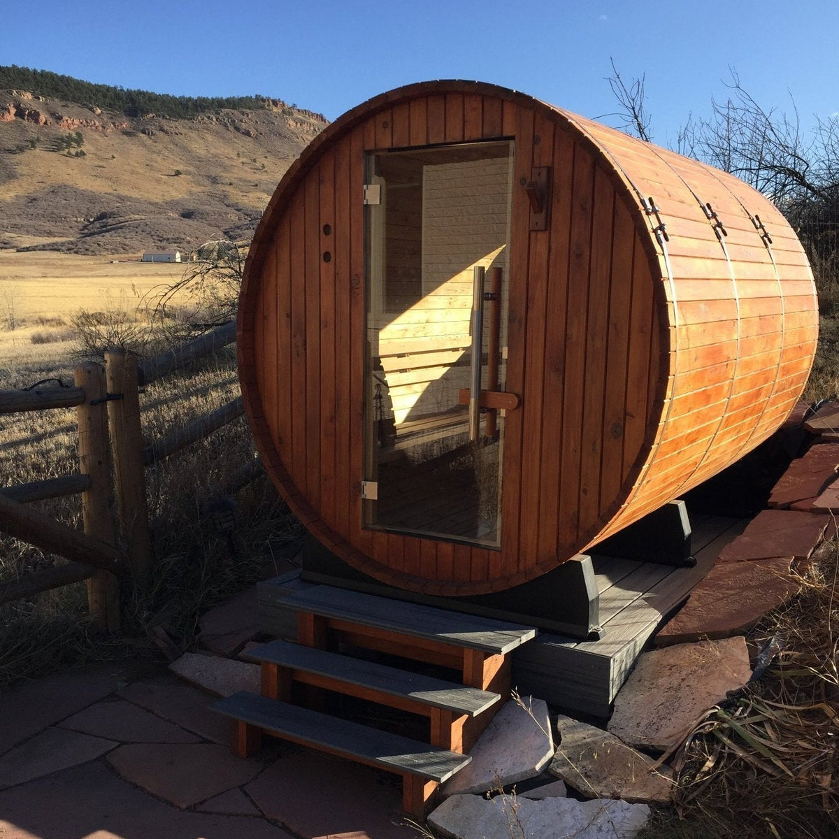 Princeton 6 Person Barrel Sauna - Prioka