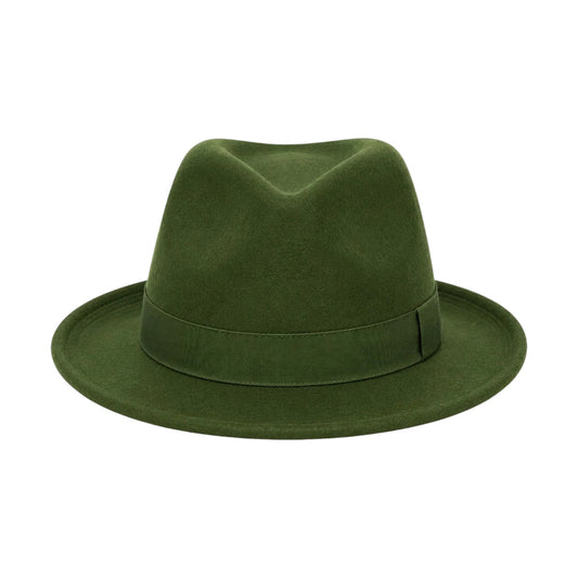 PRIOKA Classic Olive Green Fedora Hat - Prioka