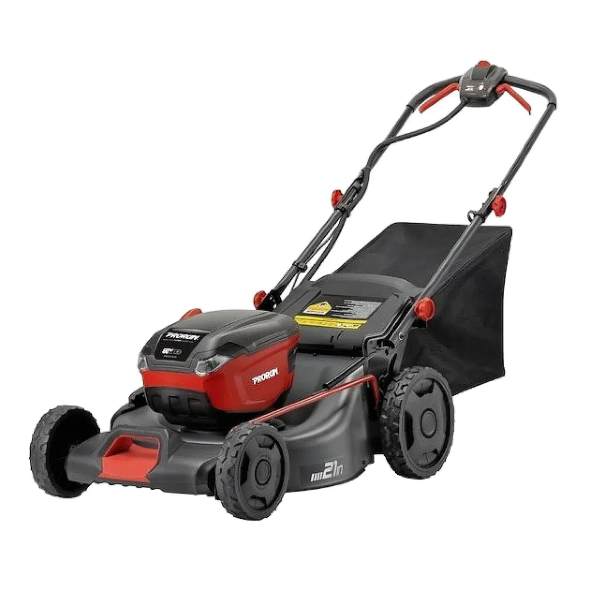 PRORUN 60V 21-Inch Steel Deck Cordless Push Lawn Mower with 2.5 Ah Battery and Charger - Prioka