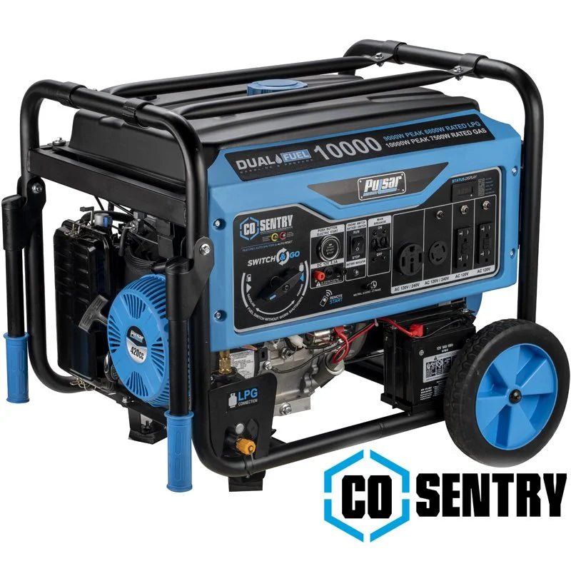 Pulsar 10,000 Watt Dual Fuels Portables Generator PG10000BRCO - Prioka