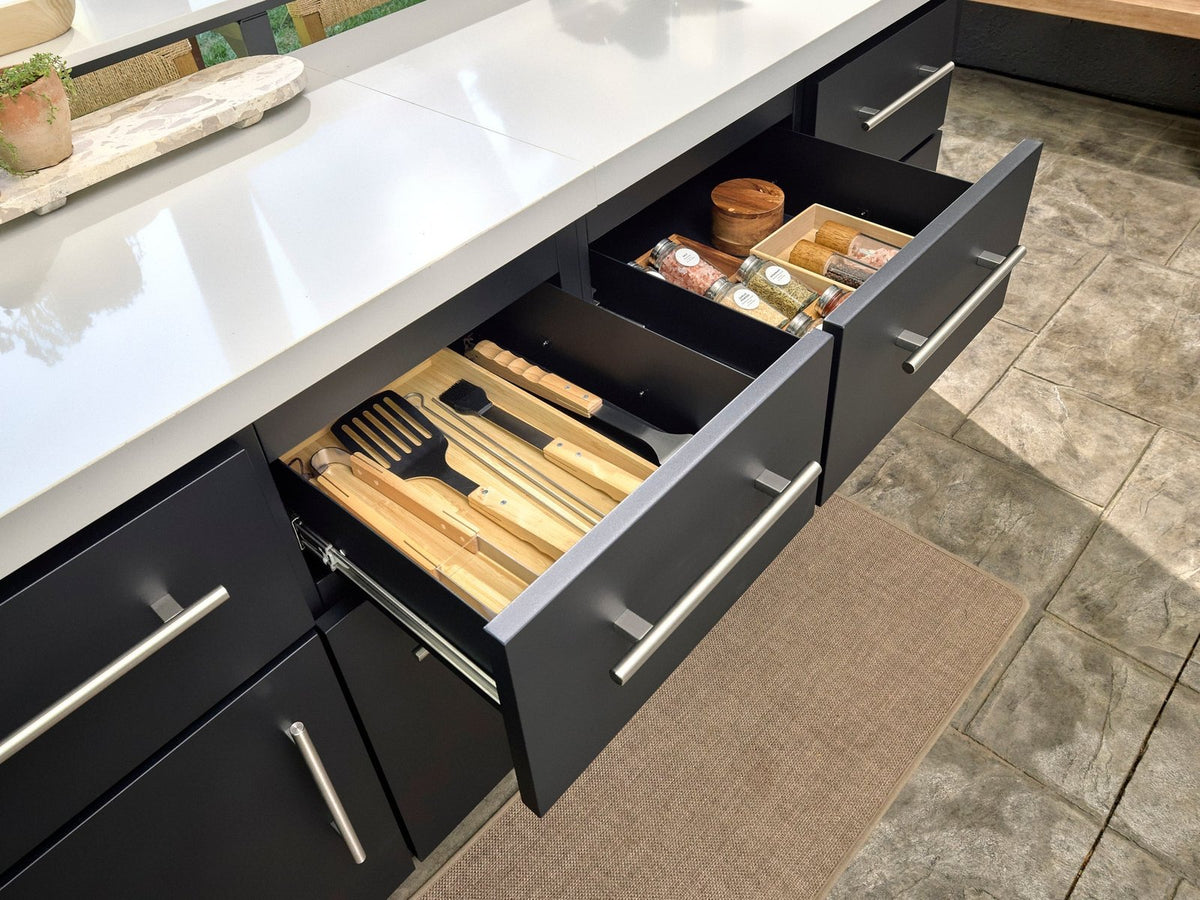 Emory Corner Outdoor Kitchen Island and Bar – Left