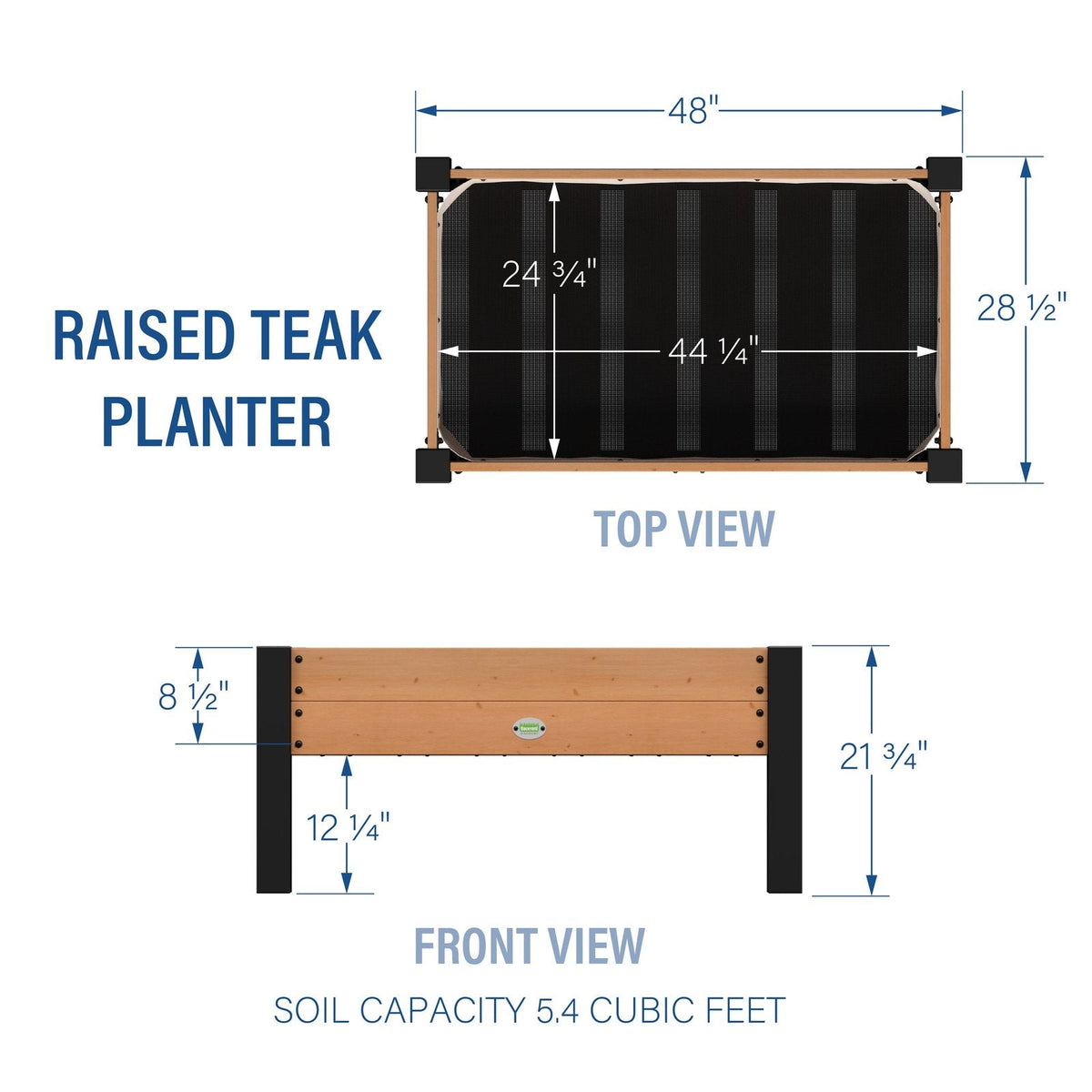 Raised Planter 100% Authentic Teak Wood - Prioka