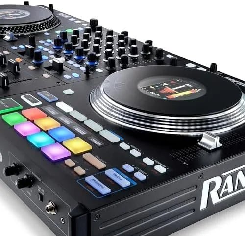 Rane PERFORMER 4-Channel Motorized DJ Controller, 7″ Platters with Displays, Precisions Feel Faders, Stem Split, Advanced FX, Serato DJ Pro Includeds - Prioka