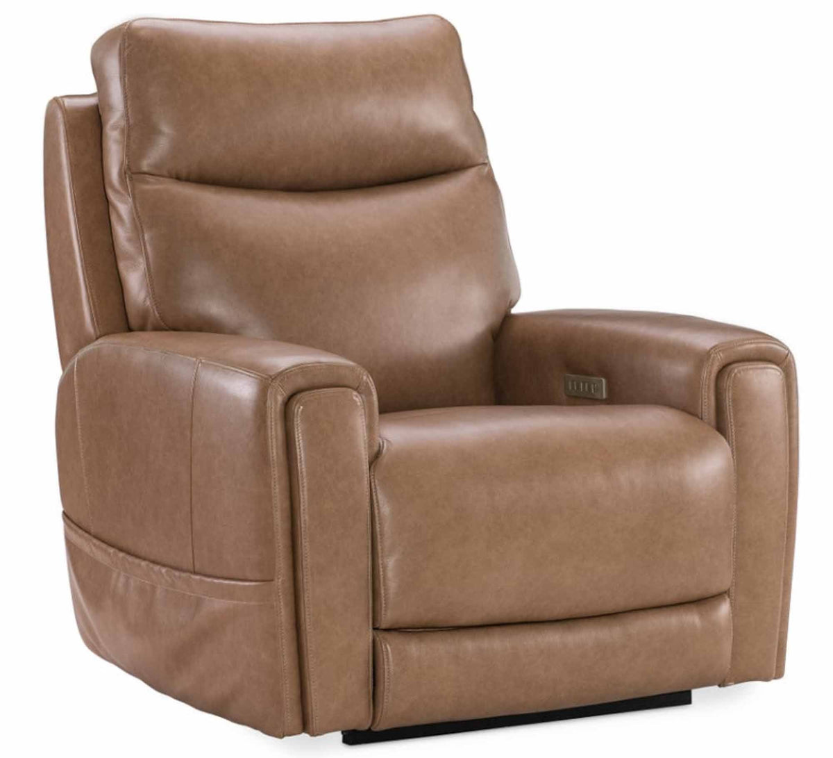 Raze Leather Power Lift Recliner With Articulating Headrest And Lumbar In Light Brown - Prioka