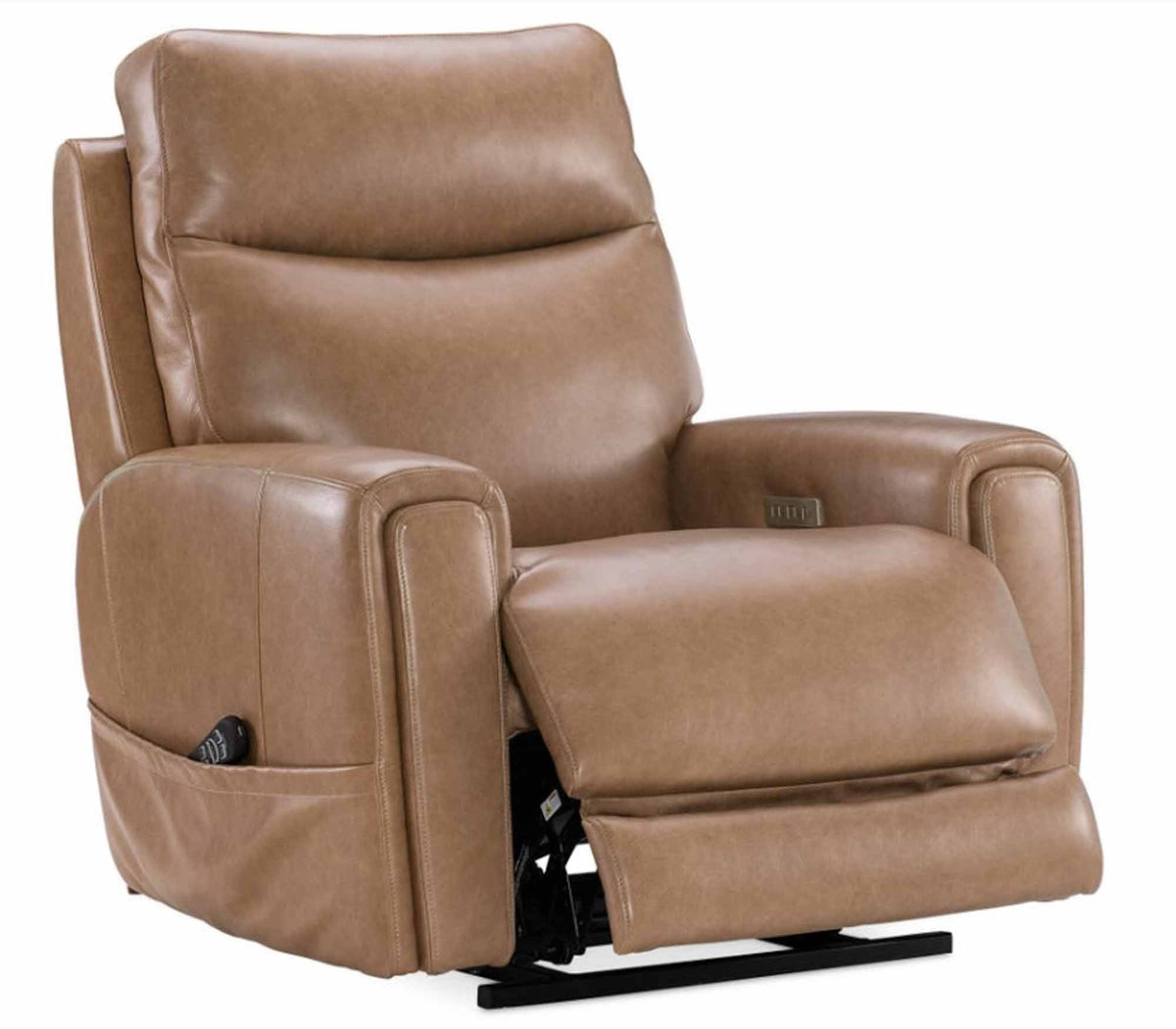 Raze Leather Power Lift Recliner With Articulating Headrest And Lumbar In Light Brown - Prioka