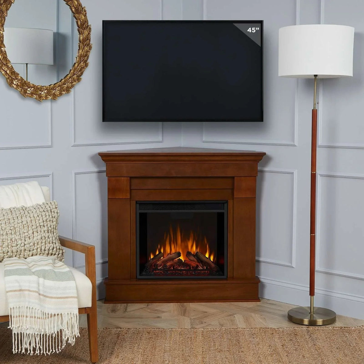 Real Flame Chateau Corner Electrics Fireplace. - Prioka