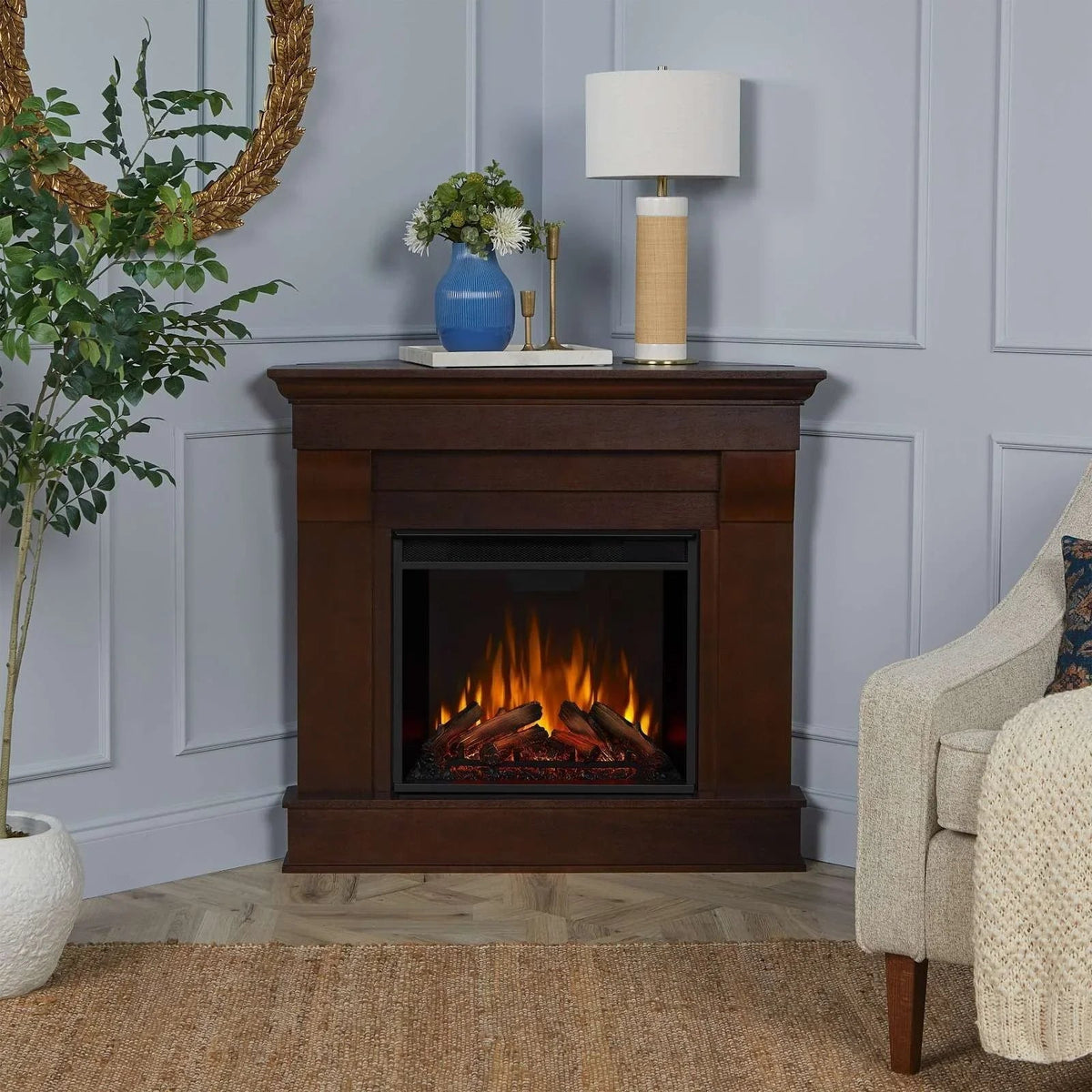 Real Flame Chateau Corner Electrics Fireplace. - Prioka
