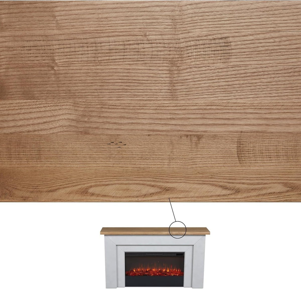 Real Flame Malie 68″ Electric Fireplace with Mantel & Remote Control - Prioka