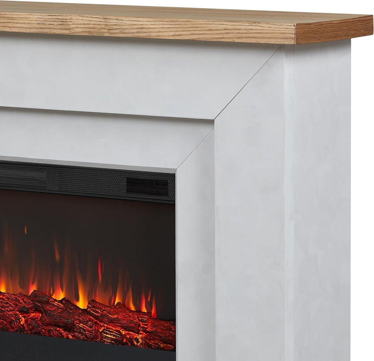 Real Flame Malie 68″ Electric Fireplace with Mantel & Remote Control - Prioka