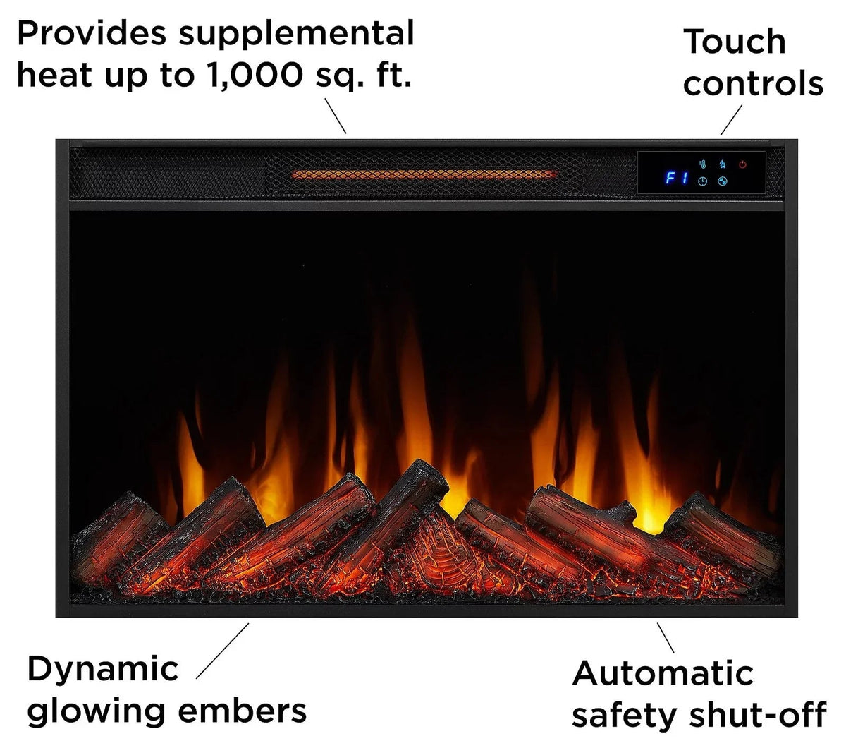 Real Flame Marshall 49″ Slim Electric Fireplaces. - Prioka