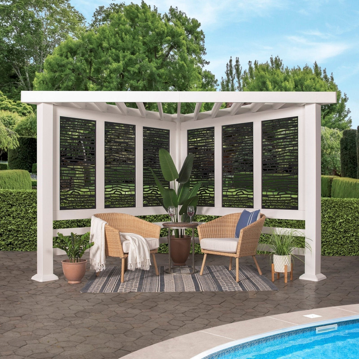 Richmond Modern Steel Cabana Pergola - Prioka