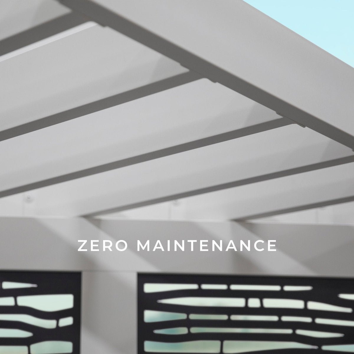 Ridgedale Modern Steel Cabana Pergola with Conversational Seating - Prioka