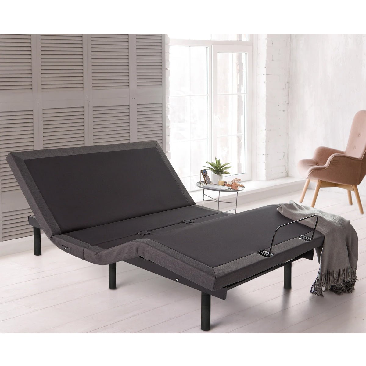 Rize Clarity II Adjustable Bed Base with Massage & Under-Bed Lighting - Prioka