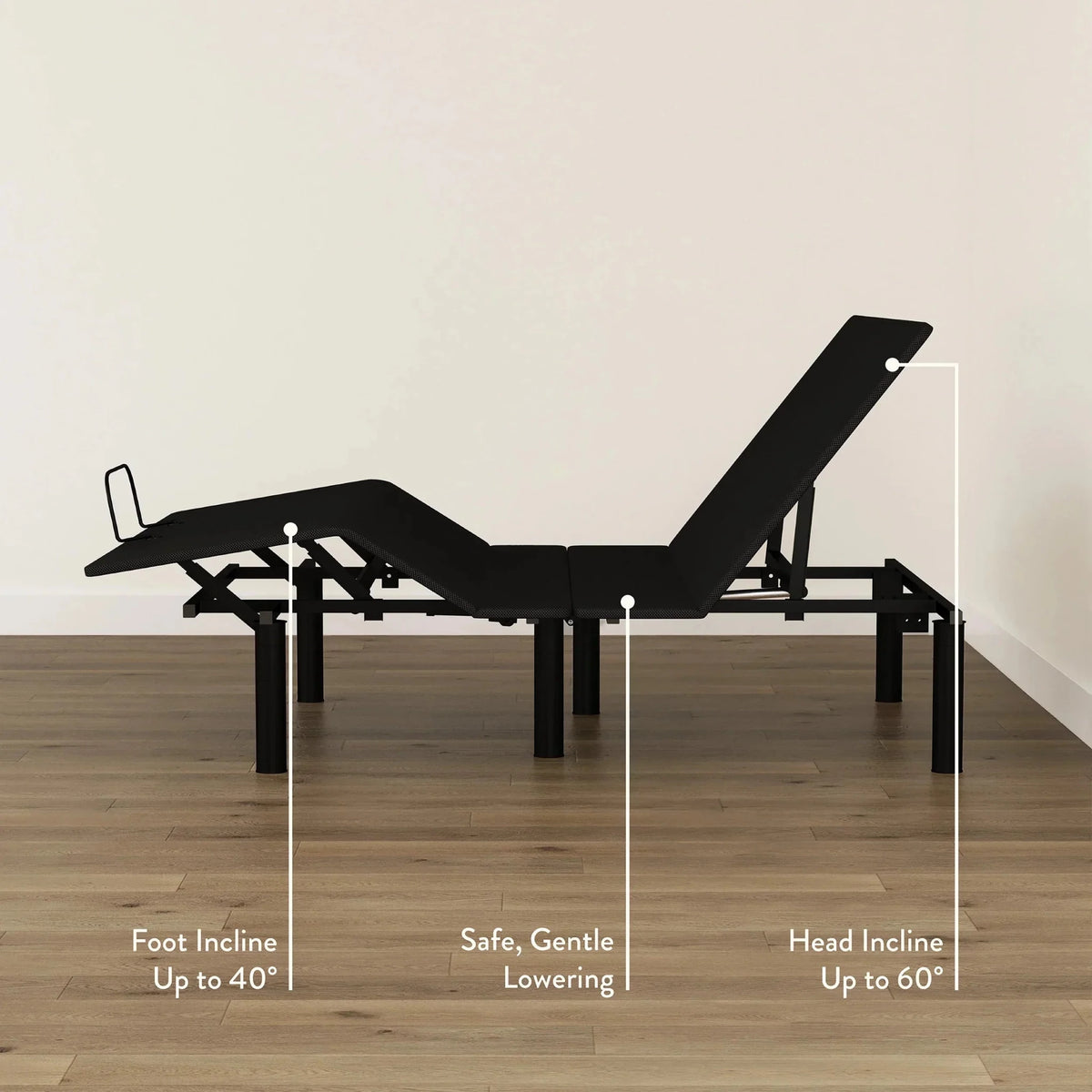 Rize Plus Adjustable Bed Base - Dual Motor Head & Foot Tilt - Prioka