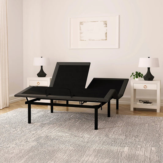 Rize Split Head Adjustable Bed Base - Dual Foot Positioning - 850 lb Capacity. - Prioka