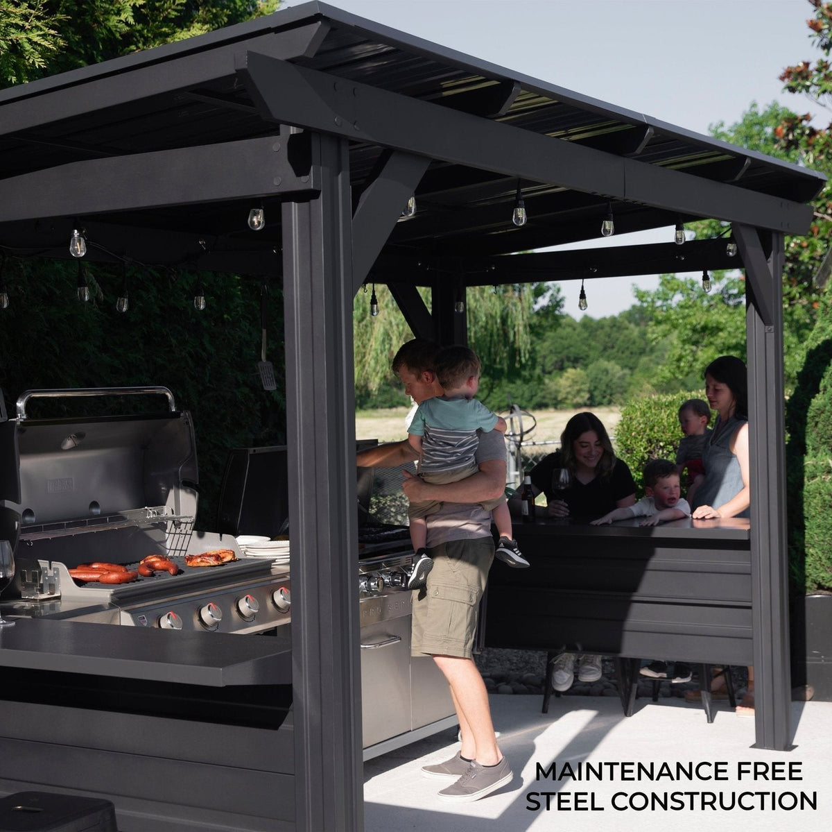 Rockport XL Steel Grill Gazebo - Prioka