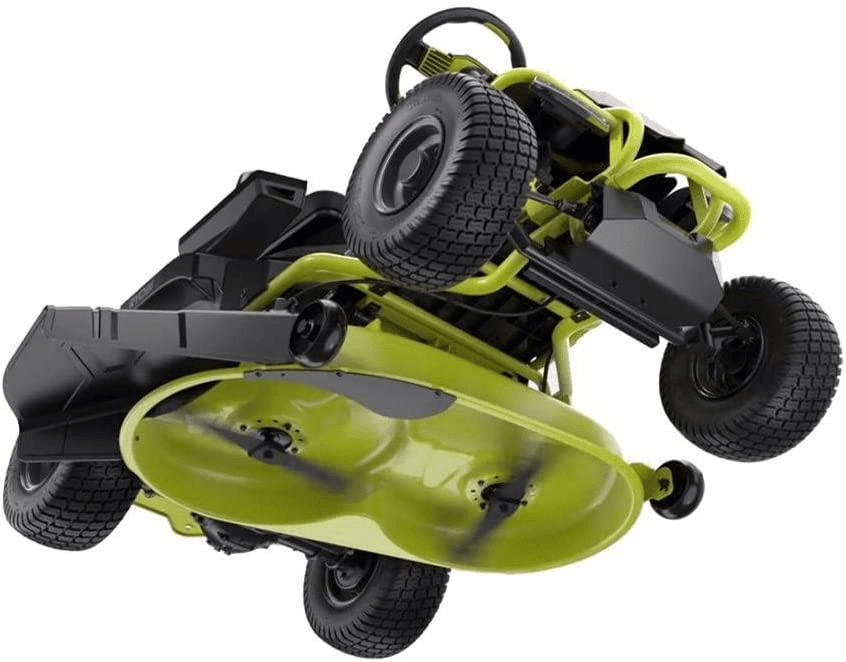 Ryobi 38 inches 100 Ah Battery Electric Rear Engine Riding Lawn Mower RY48111 - Prioka