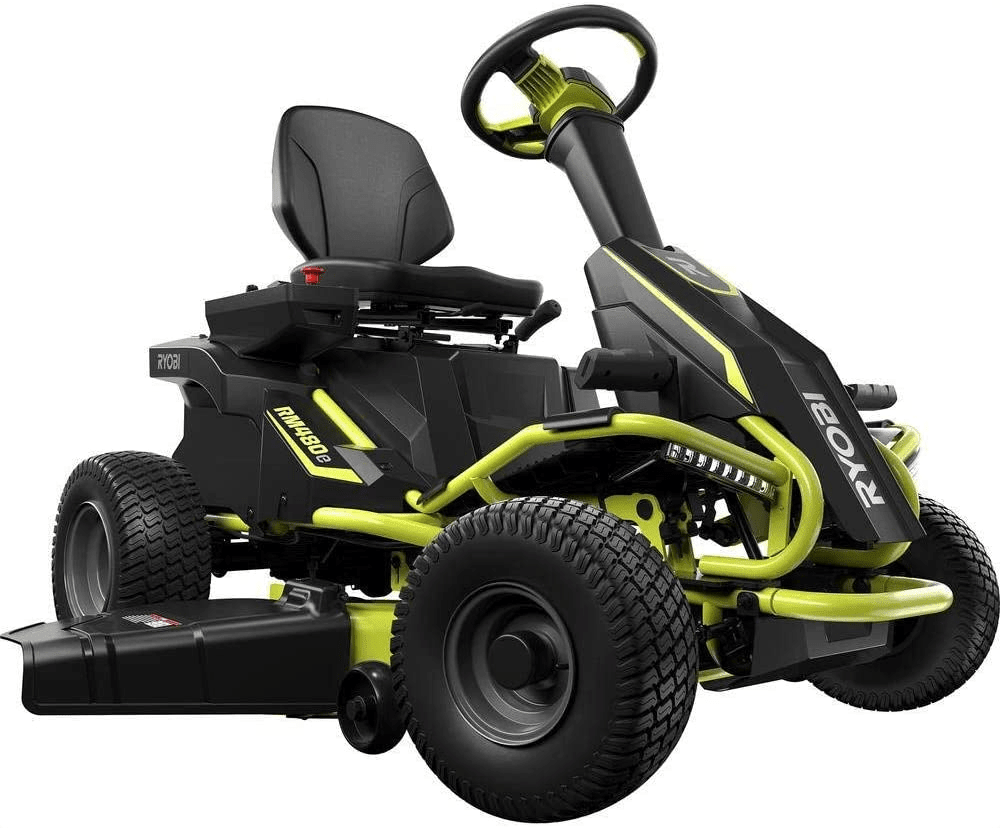 Ryobi 38 inches 100 Ah Battery Electric Rear Engine Riding Lawn Mower RY48111 - Prioka