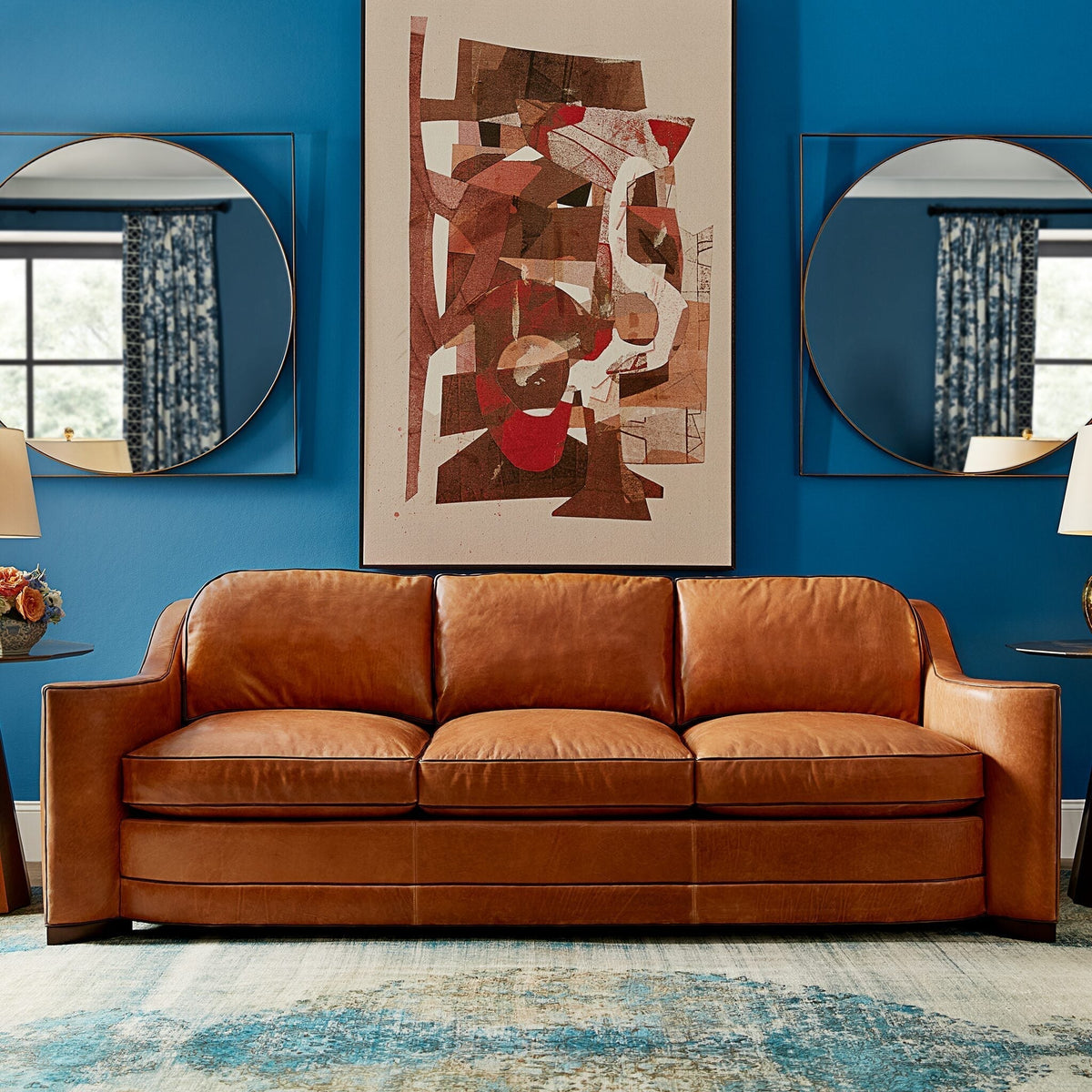 Santiago Leather Sofa - Prioka