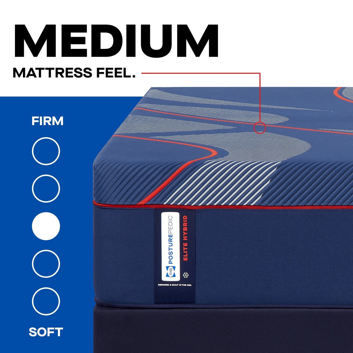 Sealy Posturepedic Elite Hybrid Albany II 13" Medium Mattress - Prioka