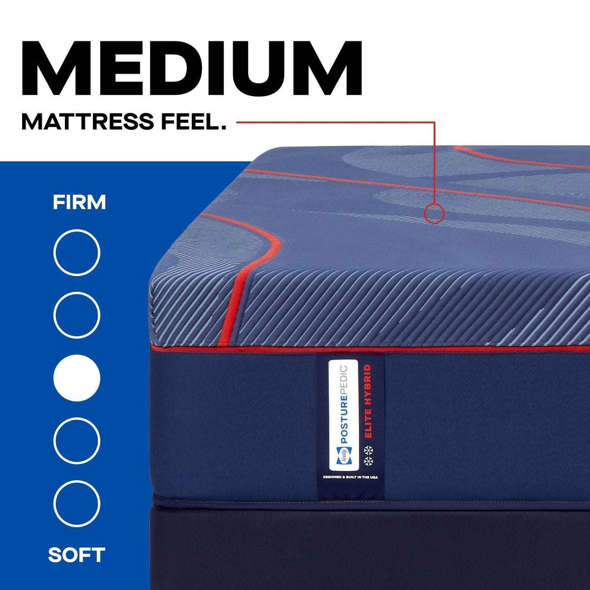 Sealy Posturepedic Elite Hybrid High Point II 14" Medium Mattress - Prioka